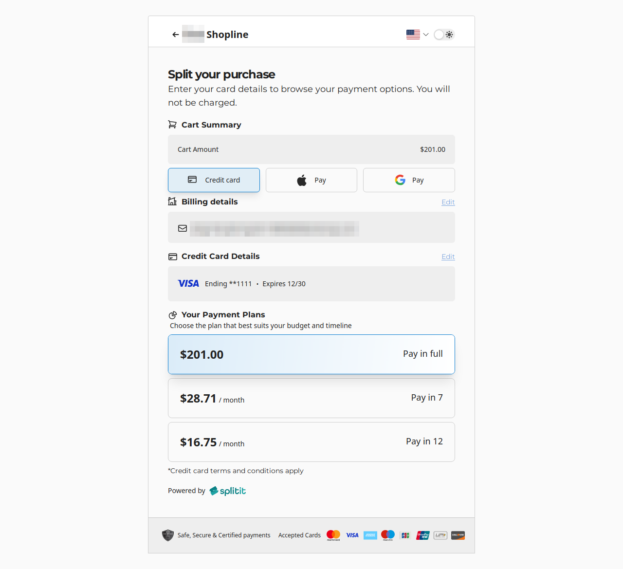 payment plans
