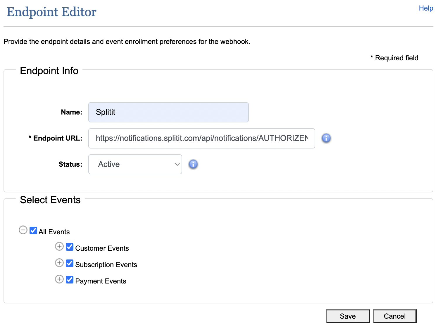 endpoint editor