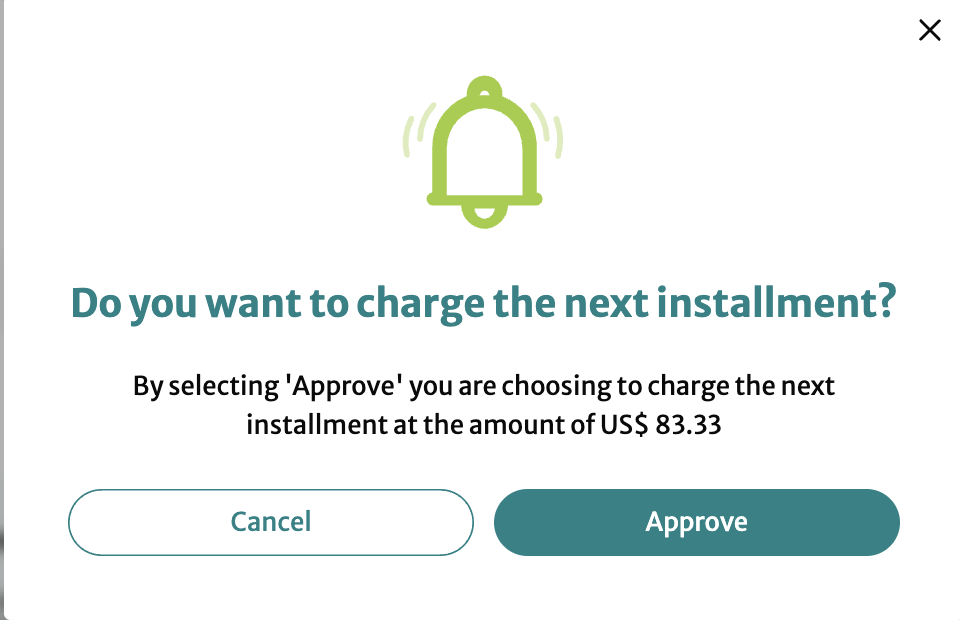 charge next popup