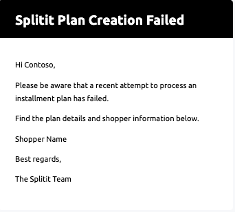 Plan Creation Failed