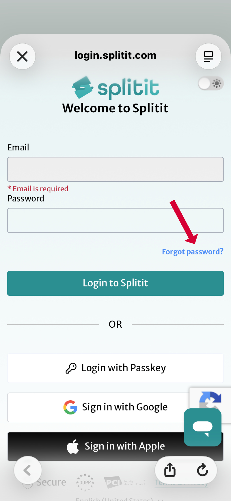 forgot pass