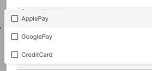 payment form options