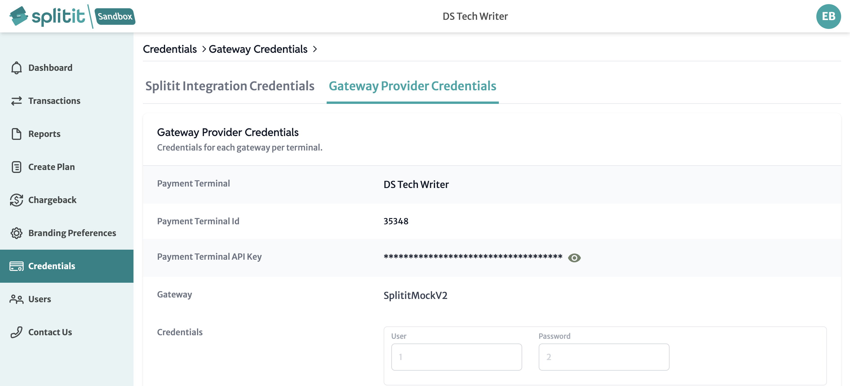 gateway provider credentials