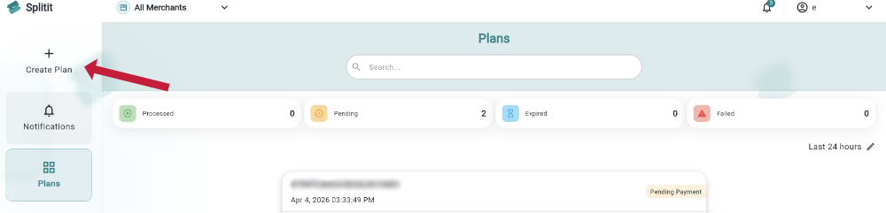 create plan button