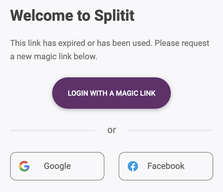 magic link expired