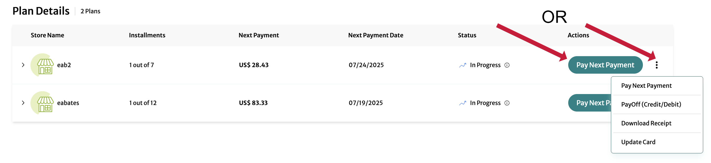 pay next payment