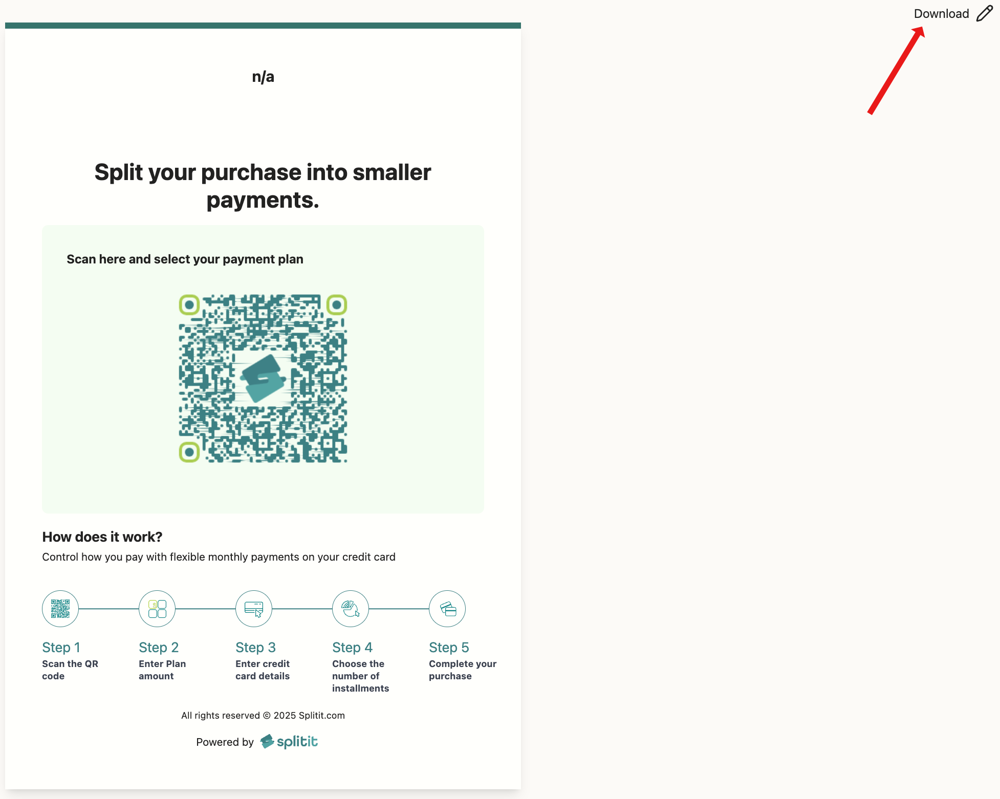 QR page download
