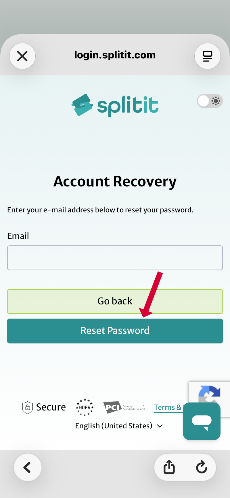 reset pass