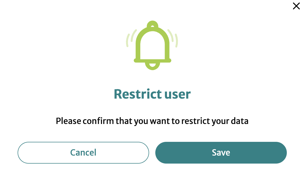 restrict user popup