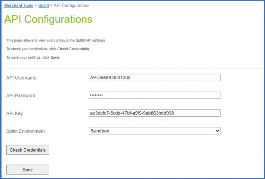 api configurations