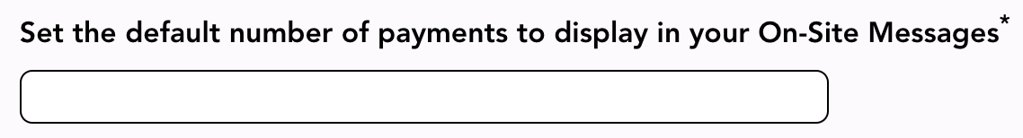 default number of payments