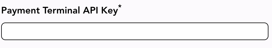 payment terminal api key