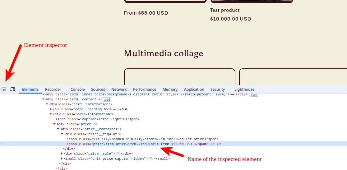 search selectors