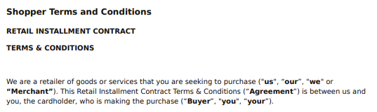 terms and conditions